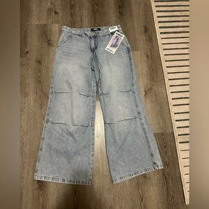 New Rewash Denim Wide-Leg Jeans in Light Blue